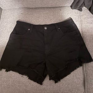 black aerie denim shorts